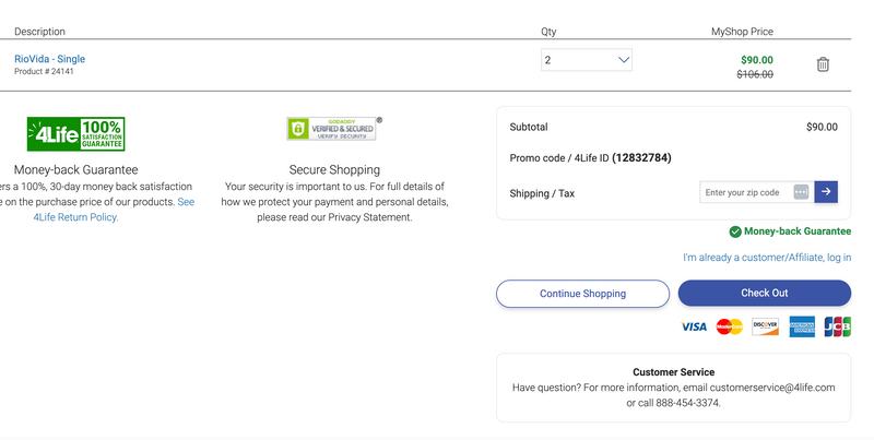 Check out and Complete payment